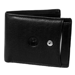 MOSPL Men's Genuine Leather Wallet (Black)