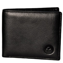 MOSPL Men's Genuine Leather Wallet (Black)