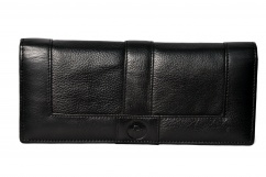 MOSPL Women Genuine Leather Wallet (Black)