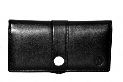 MOSPL Women Genuine Leather Wallet (Black)