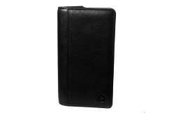 MOSPL Genuine Leather Passport Holder (Black)