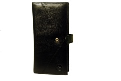 MOSPL Genuine Leather Passport Holder (Black)